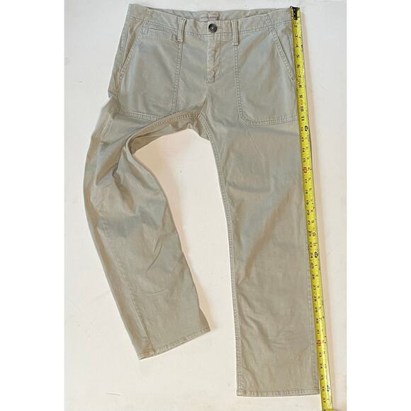 Banana Republic Boyfriend Chino Pants Sz 2S Tarpoon Green Utility Fit Distressed - Picture 7 of 13